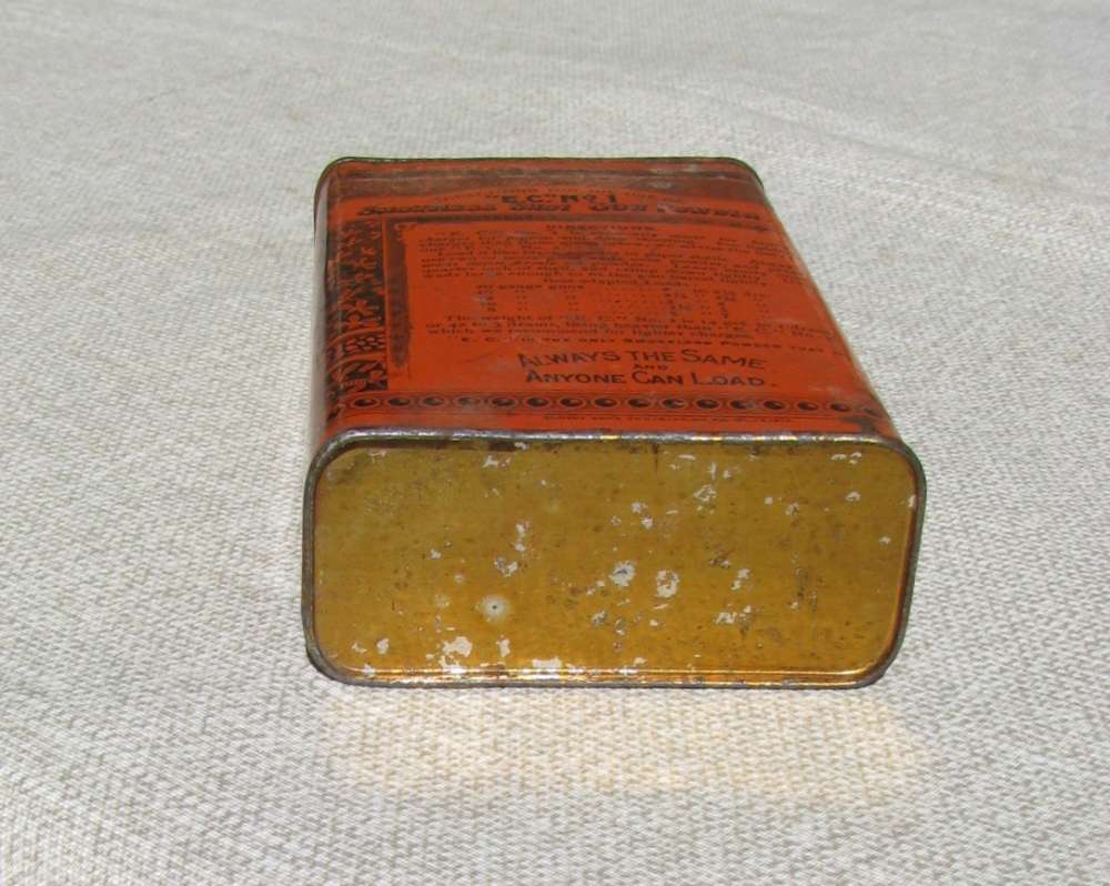 American E.C. Powder Co. No 1 Smokeless Sho Gun Powder Tin CIRCA 1895 –1915-img-12