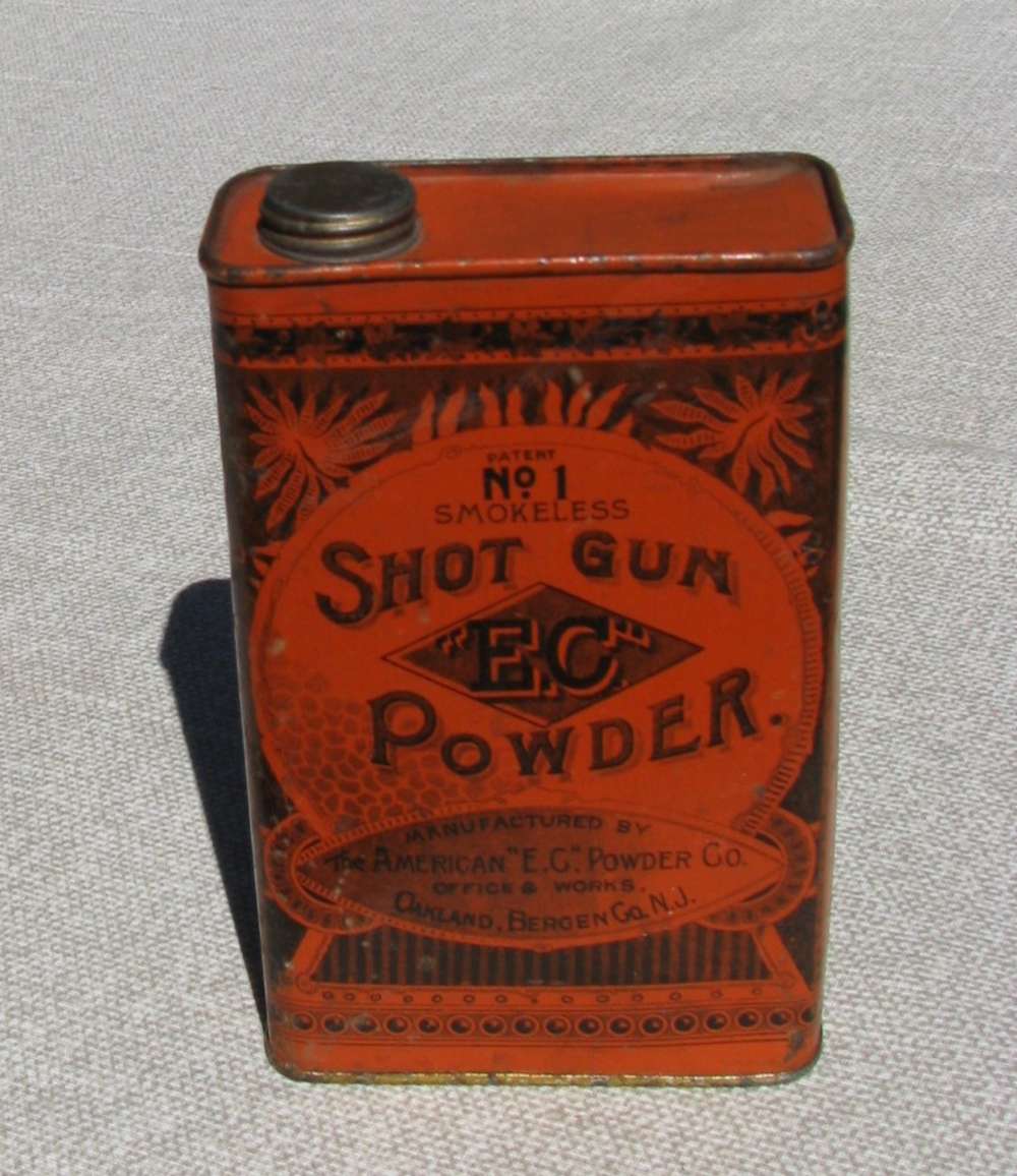 American E.C. Powder Co. No 1 Smokeless Sho Gun Powder Tin CIRCA 1895 –1915-img-1