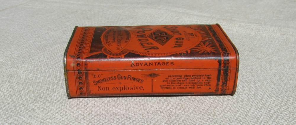 American E.C. Powder Co. No 1 Smokeless Sho Gun Powder Tin CIRCA 1895 –1915-img-4