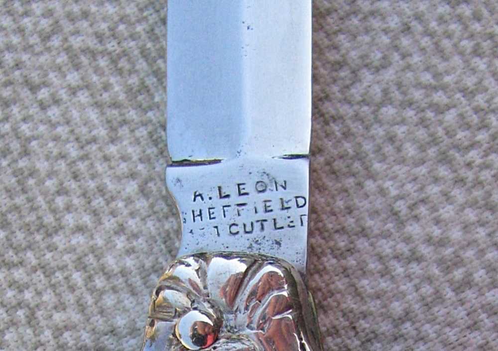 SALE! AMERICAN INDIAN CHIEF IN HEADRESS SHEFFIELD PEARL LOCKBACK DIRK 1830s-img-6