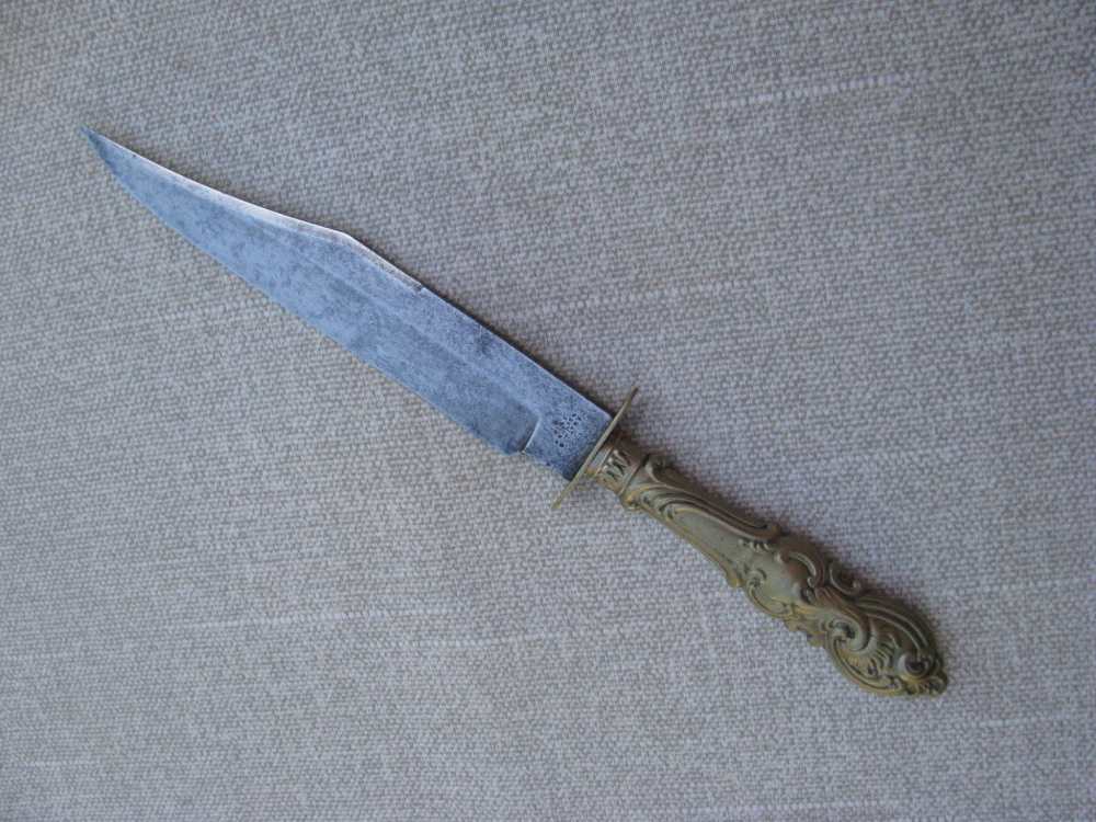 ANTIQUE BOWIE KNIFE AND ORIGINAL SHEATH CIRCA 1840’s – MID 1860’s-img-9