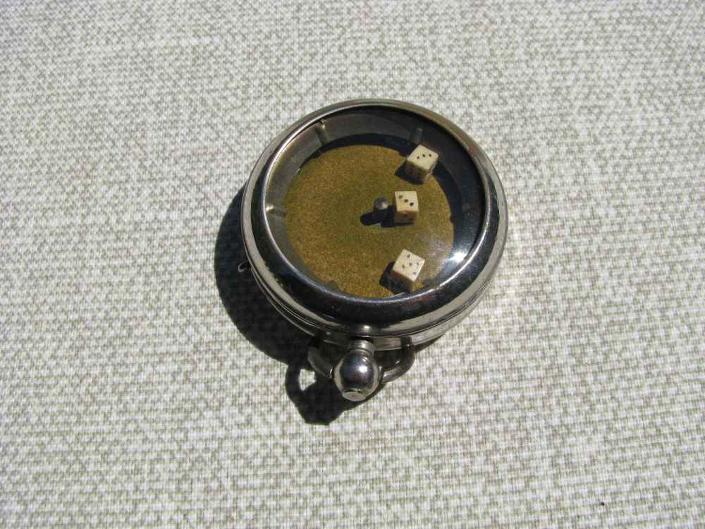 FINE ANTIQUE GAMBLERS 3 SPINNING DICE LEVER POCKET WATCH MECHANICAL GAME-img-6
