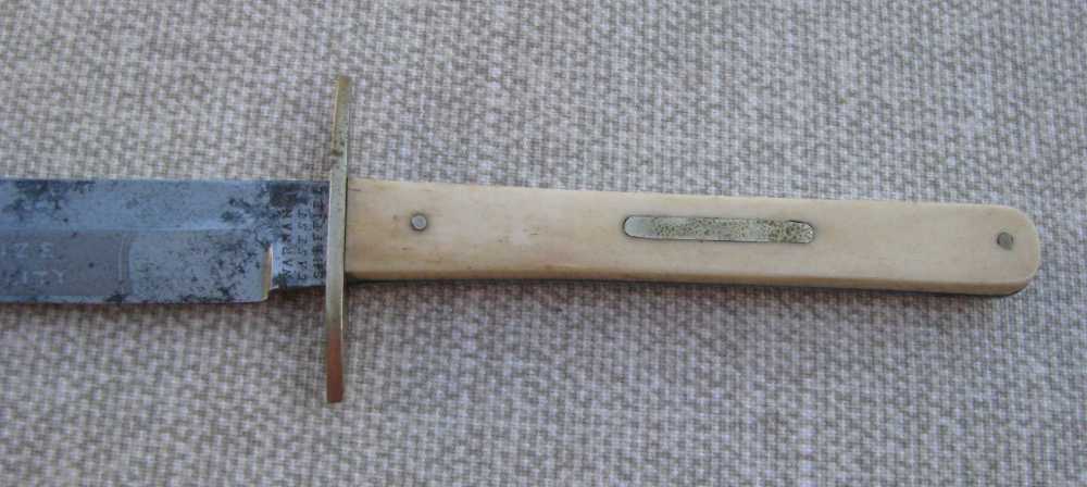 SALE! ANTIQUE CAST STEEL ETCHED DIRK/HUNTING KNIFE ORIGINAL SHEATH1860-80s-img-13
