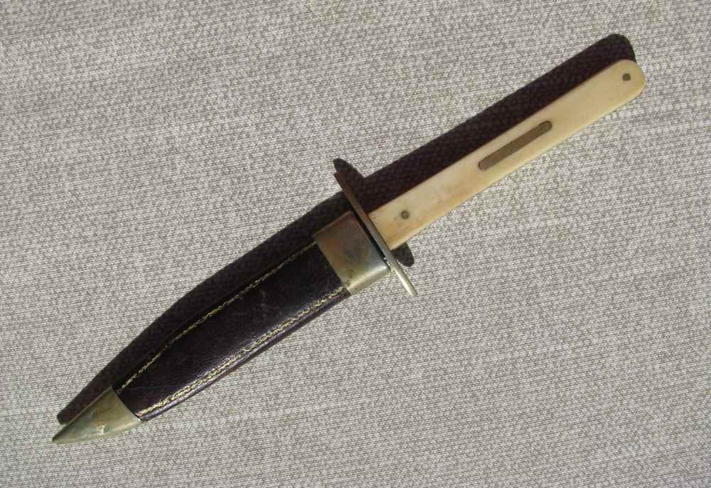 SALE! ANTIQUE CAST STEEL ETCHED DIRK/HUNTING KNIFE ORIGINAL SHEATH1860-80s-img-5