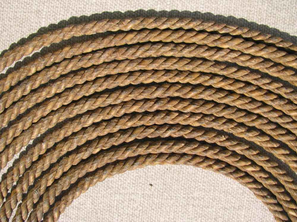  FINE RARE ANTIQUE 6 STRAND TWIST BRAIDED FOLKART RAWHIDE REATA +PROVENANCE-img-1