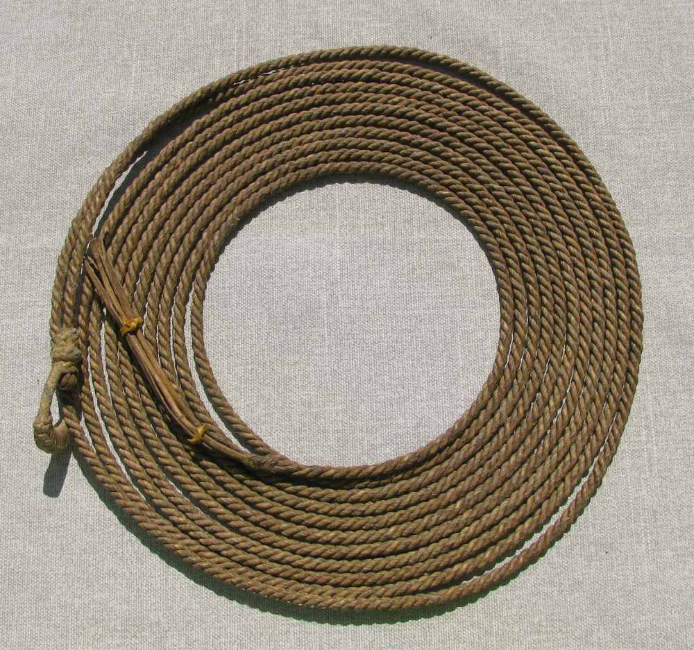  FINE RARE ANTIQUE 6 STRAND TWIST BRAIDED FOLKART RAWHIDE REATA +PROVENANCE-img-8