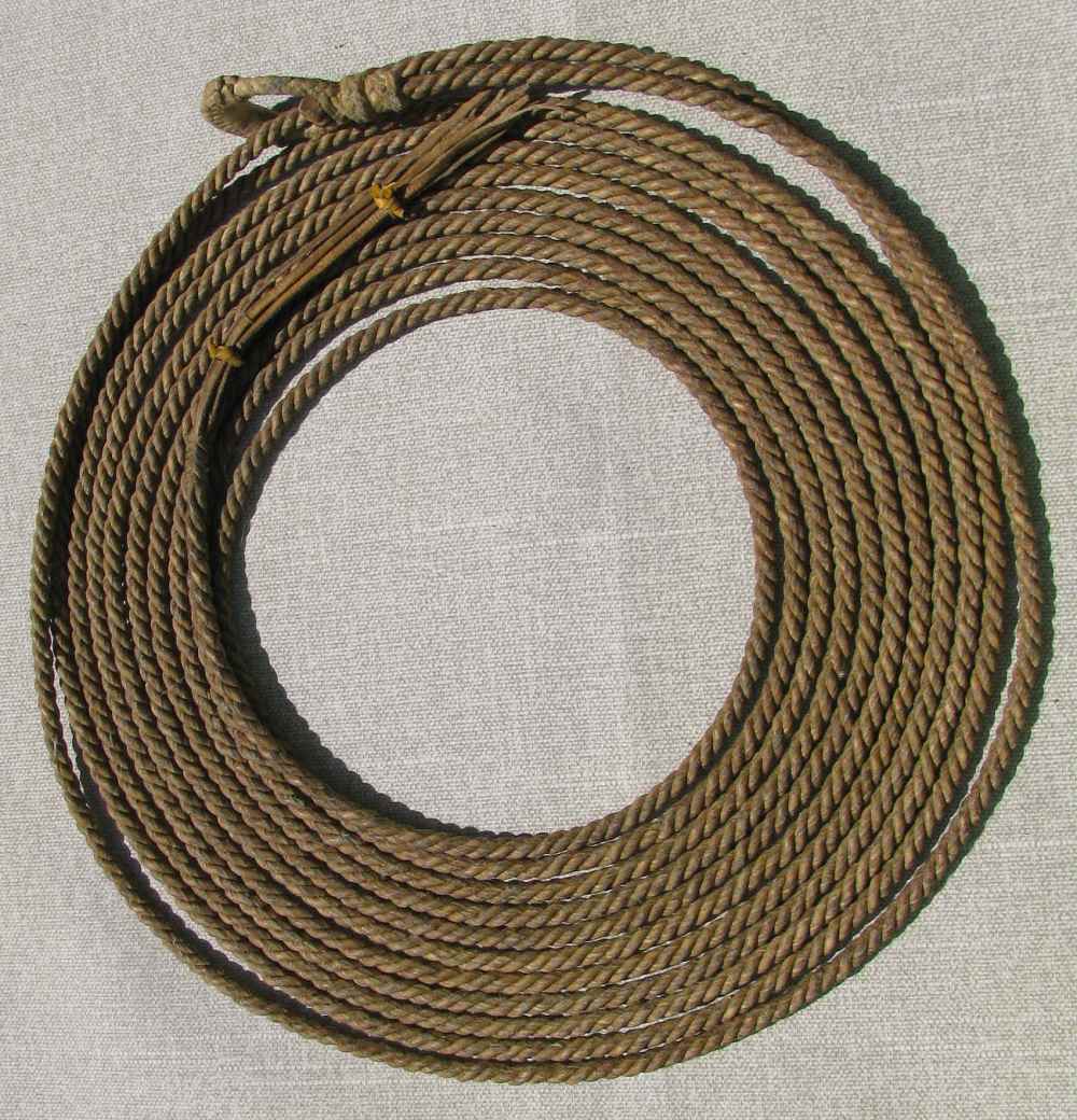  FINE RARE ANTIQUE 6 STRAND TWIST BRAIDED FOLKART RAWHIDE REATA +PROVENANCE-img-4