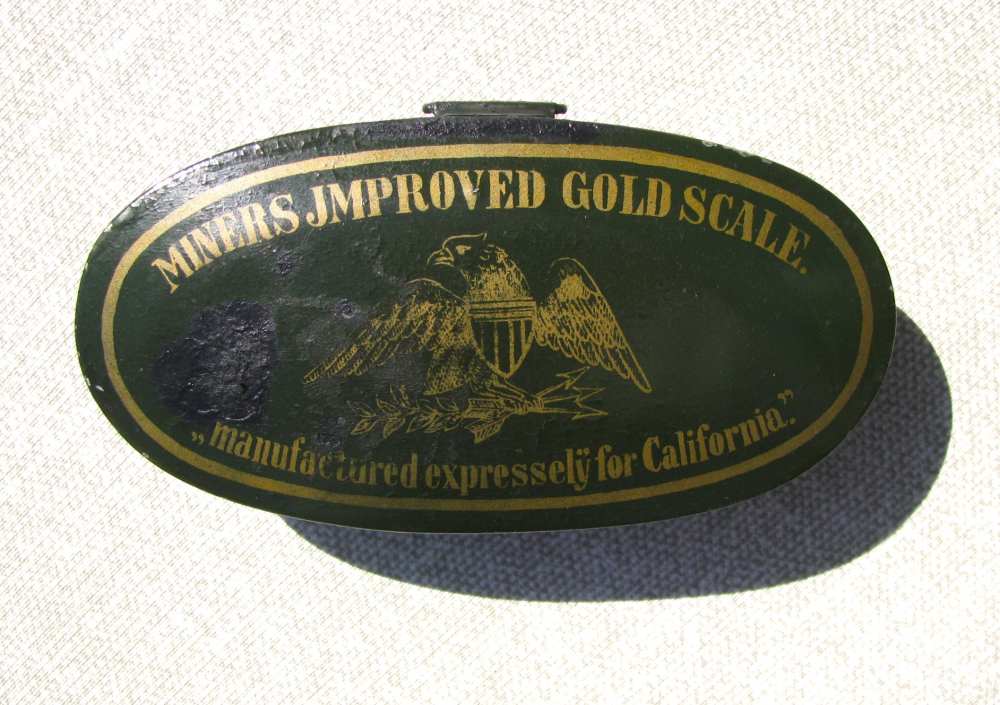 ANTIQUE MANUFACTURED EXPRESSLY FOR CALIFORNIA POCKET GOLD SCALE 1848-55-img-10