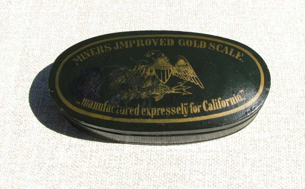 ANTIQUE MANUFACTURED EXPRESSLY FOR CALIFORNIA POCKET GOLD SCALE 1848-55-img-6
