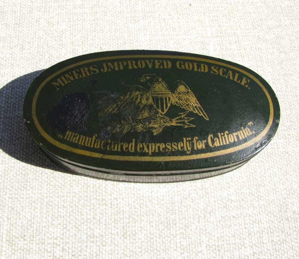 ANTIQUE MANUFACTURED EXPRESSLY FOR CALIFORNIA POCKET GOLD SCALE 1848-55-img-0