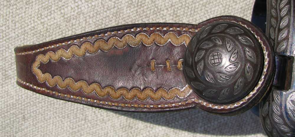UNIQUE ANTIQUE MINT RARE BIG HEAVY FANCY 2 PATTERN INLAID CHARRO SPURS 1890-img-12
