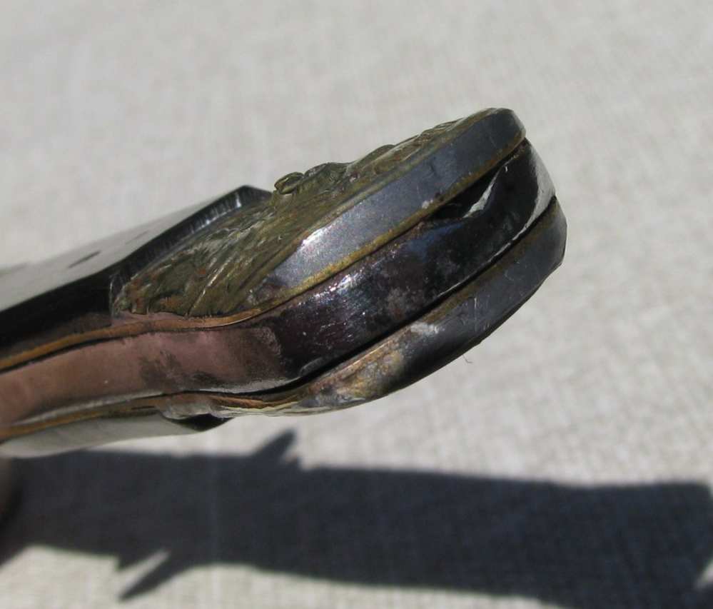 UNIQUE ANTIQUE DRESS DAGGER ORIGINAL SHEATH RARE MAKER MACHIN 1846-1860s-img-12