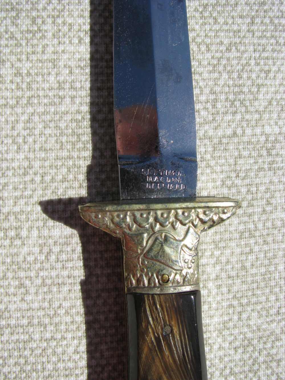 UNIQUE ANTIQUE DRESS DAGGER ORIGINAL SHEATH RARE MAKER MACHIN 1846-1860s-img-13