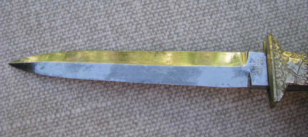 UNIQUE ANTIQUE DRESS DAGGER ORIGINAL SHEATH RARE MAKER MACHIN 1846-1860s-img-18