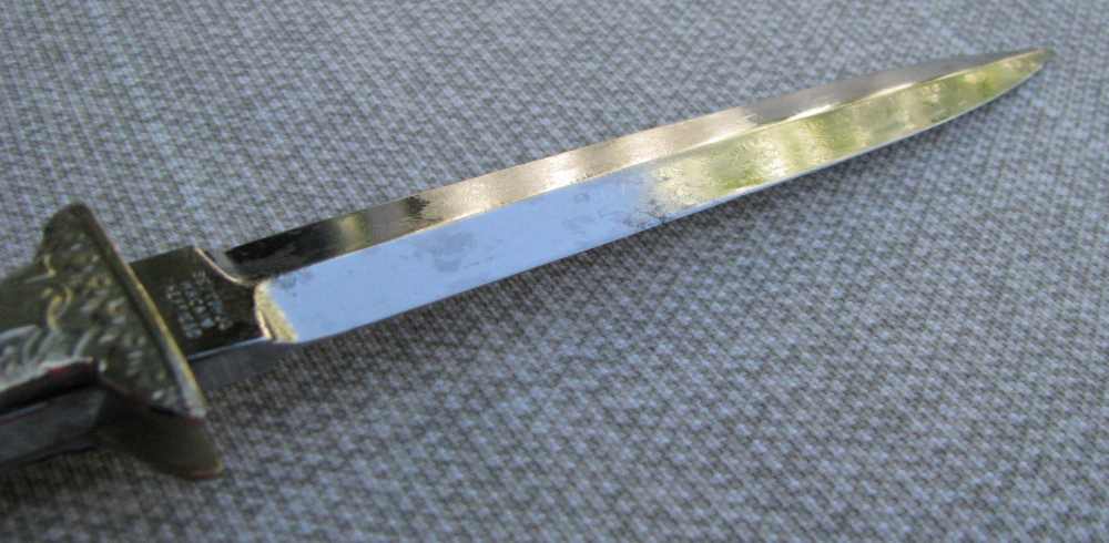 UNIQUE ANTIQUE DRESS DAGGER ORIGINAL SHEATH RARE MAKER MACHIN 1846-1860s-img-6