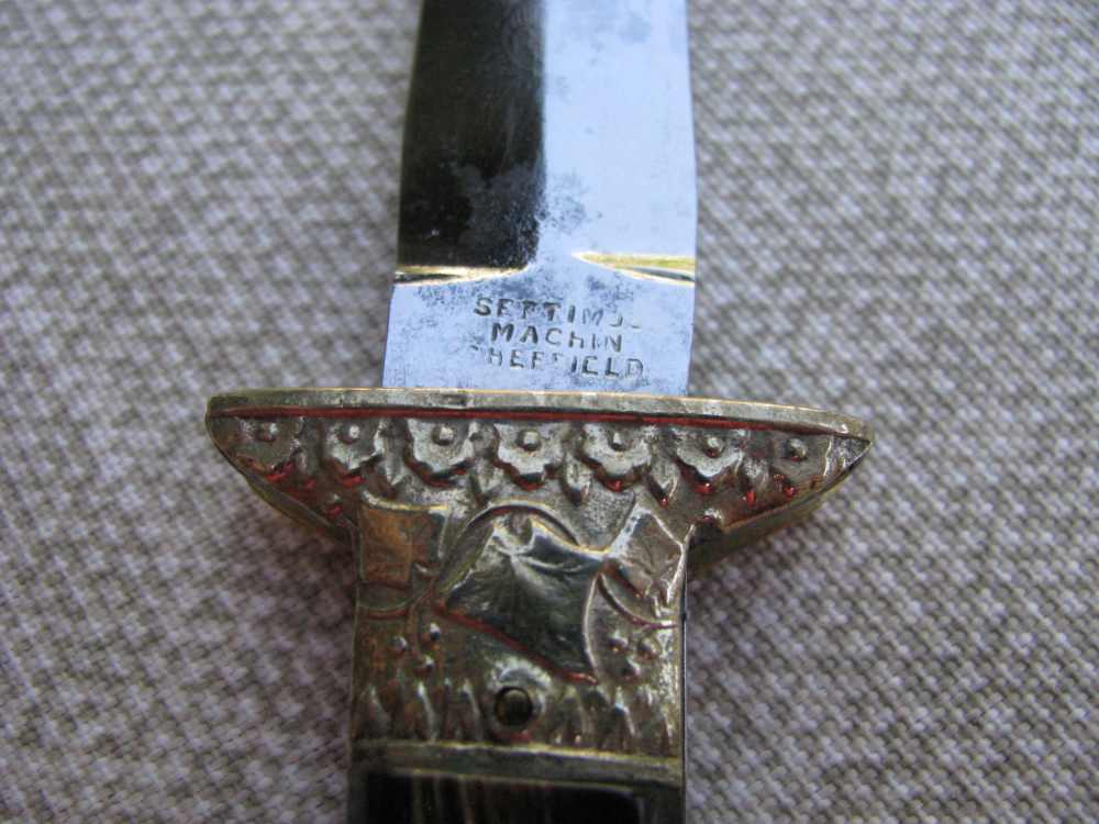 UNIQUE ANTIQUE DRESS DAGGER ORIGINAL SHEATH RARE MAKER MACHIN 1846-1860s-img-7