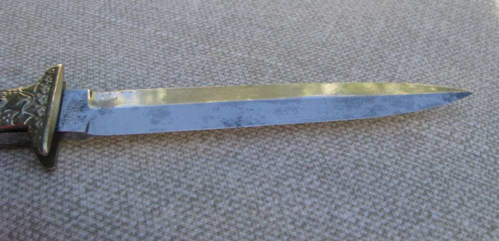 UNIQUE ANTIQUE DRESS DAGGER ORIGINAL SHEATH RARE MAKER MACHIN 1846-1860s-img-16