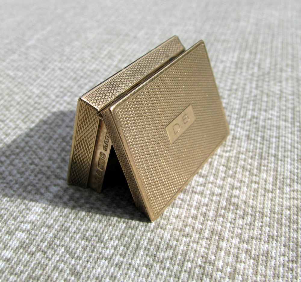 FINE ART DECO 9 KARAT GOLD PILL BOX LUXURY RETAILOR ASPREY LONDON 1935-img-9