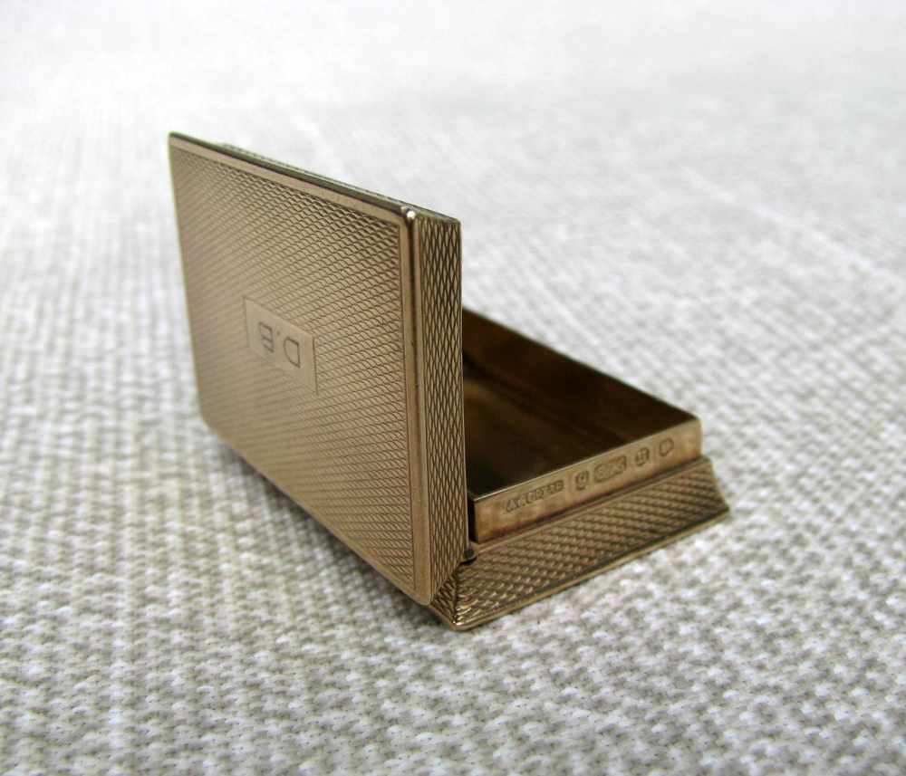  FINE ART DECO 9 KARAT GOLD PILL BOX LUXURY RETAILOR ASPREY LONDON 1935-img-18