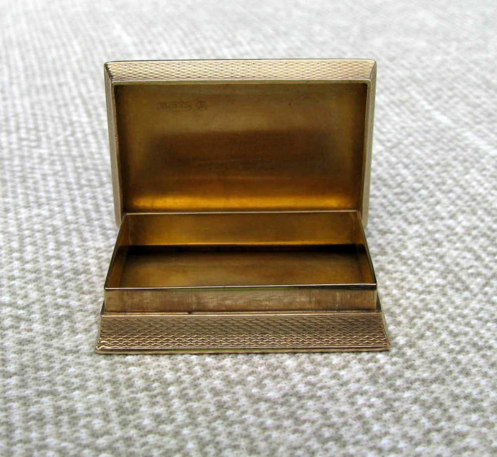  FINE ART DECO 9 KARAT GOLD PILL BOX LUXURY RETAILOR ASPREY LONDON 1935-img-4