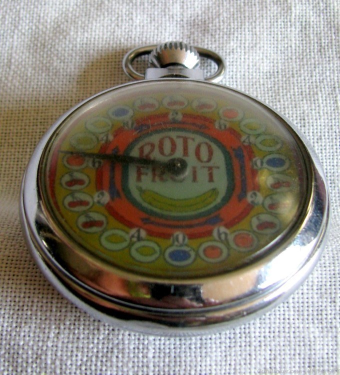 VINTAGE POCKET WATCH STYLE SLOT MACHINE MECHANICAL GAMBLING DEVICE-img-3