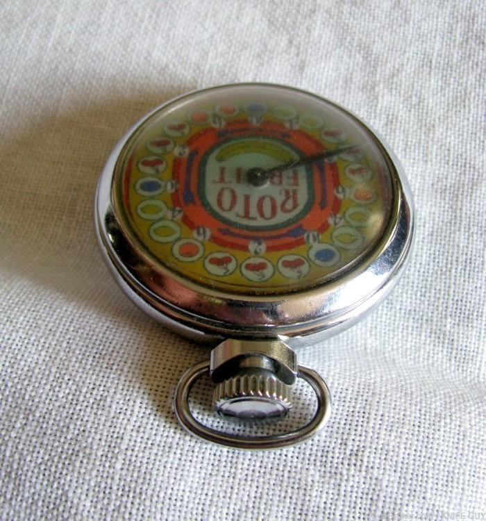 VINTAGE POCKET WATCH STYLE SLOT MACHINE MECHANICAL GAMBLING DEVICE-img-2