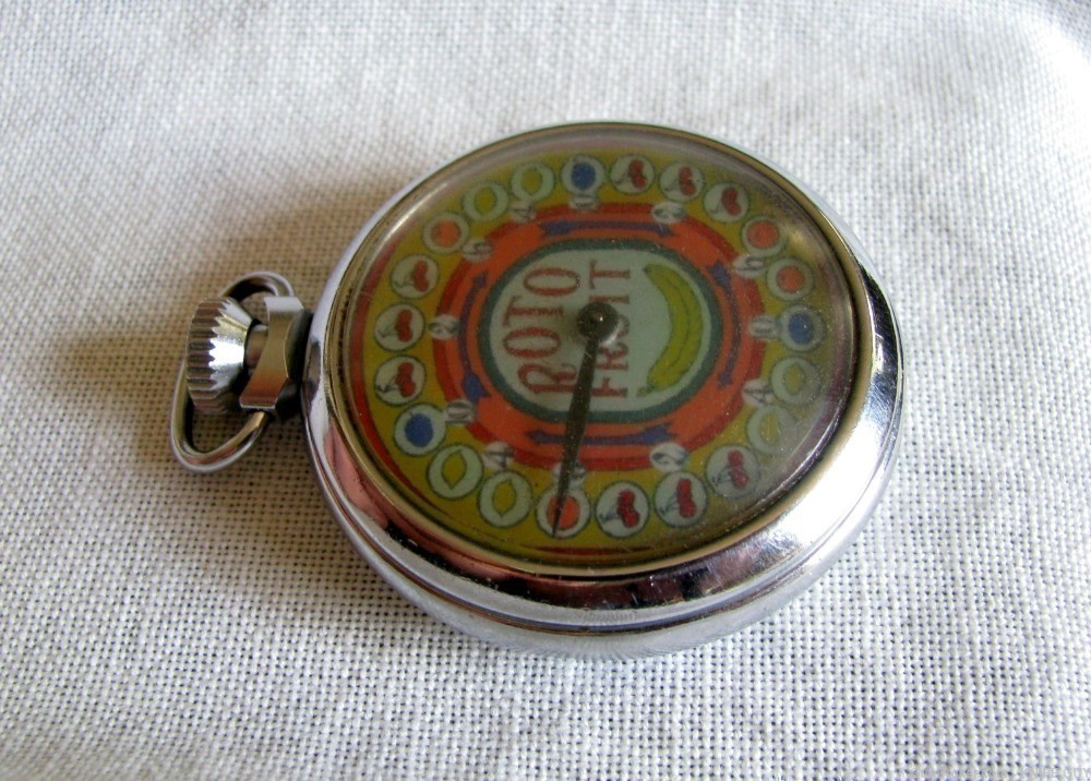 VINTAGE POCKET WATCH STYLE SLOT MACHINE MECHANICAL GAMBLING DEVICE-img-7
