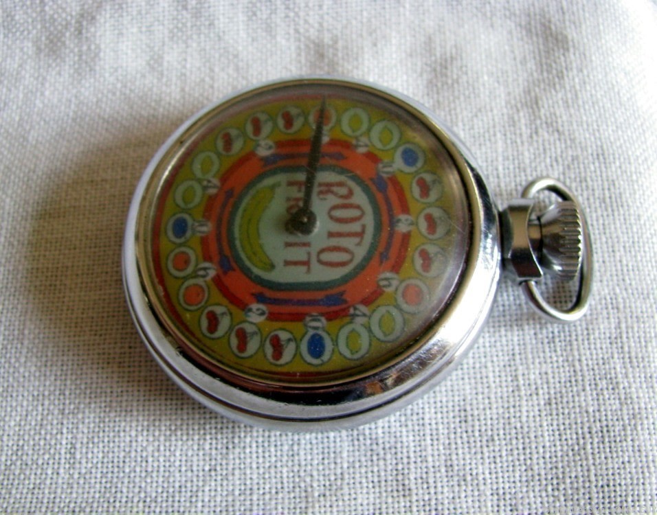 VINTAGE POCKET WATCH STYLE SLOT MACHINE MECHANICAL GAMBLING DEVICE-img-6
