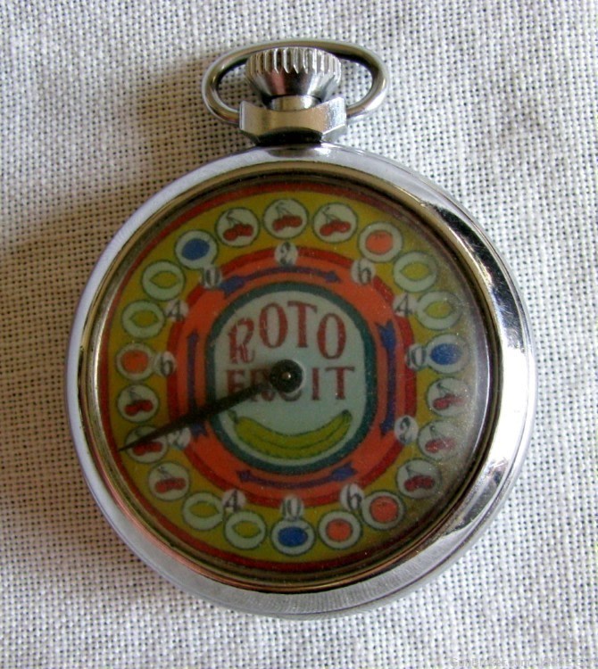 VINTAGE POCKET WATCH STYLE SLOT MACHINE MECHANICAL GAMBLING DEVICE-img-0