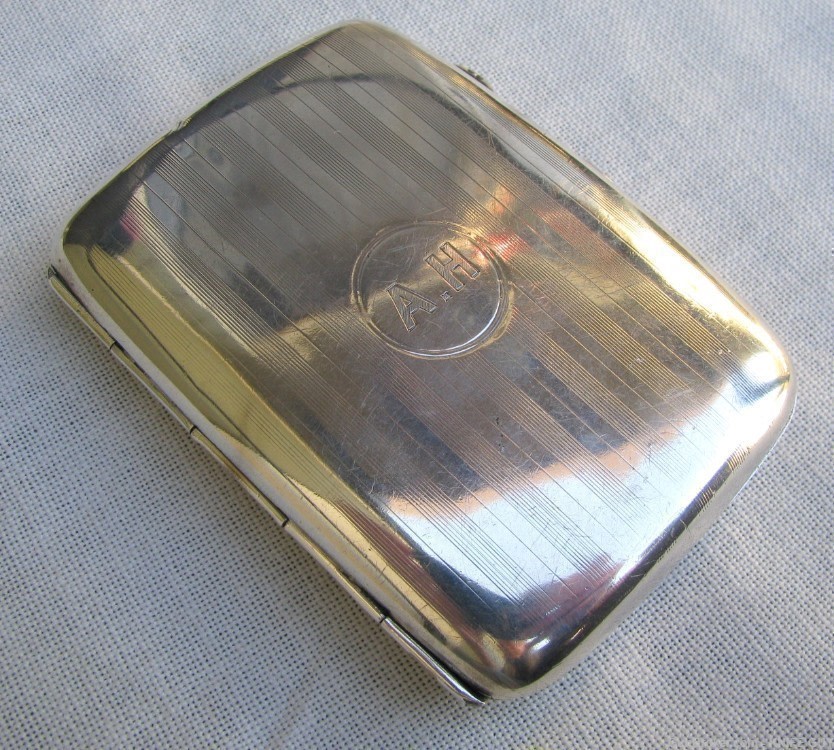 SALE! ANTIQUE 1911 STERLING HANDPAINTED PORCELAIN KAMASUTRA CIGARETTE CASE -img-9