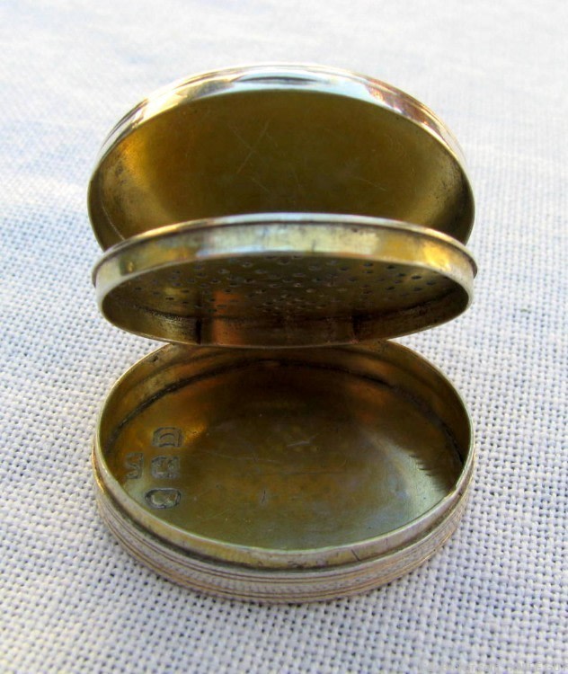 MINTY 1799 STERLING GOLD WASHED POCKET VINIAGARETTEJOSEPH ANGEL/LONDON-img-14