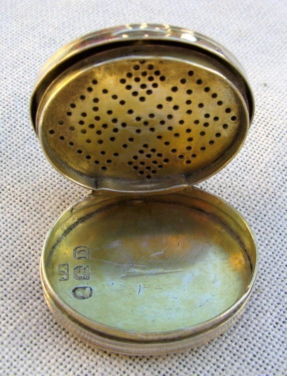 MINTY 1799 STERLING GOLD WASHED POCKET VINIAGARETTEJOSEPH ANGEL/LONDON-img-9