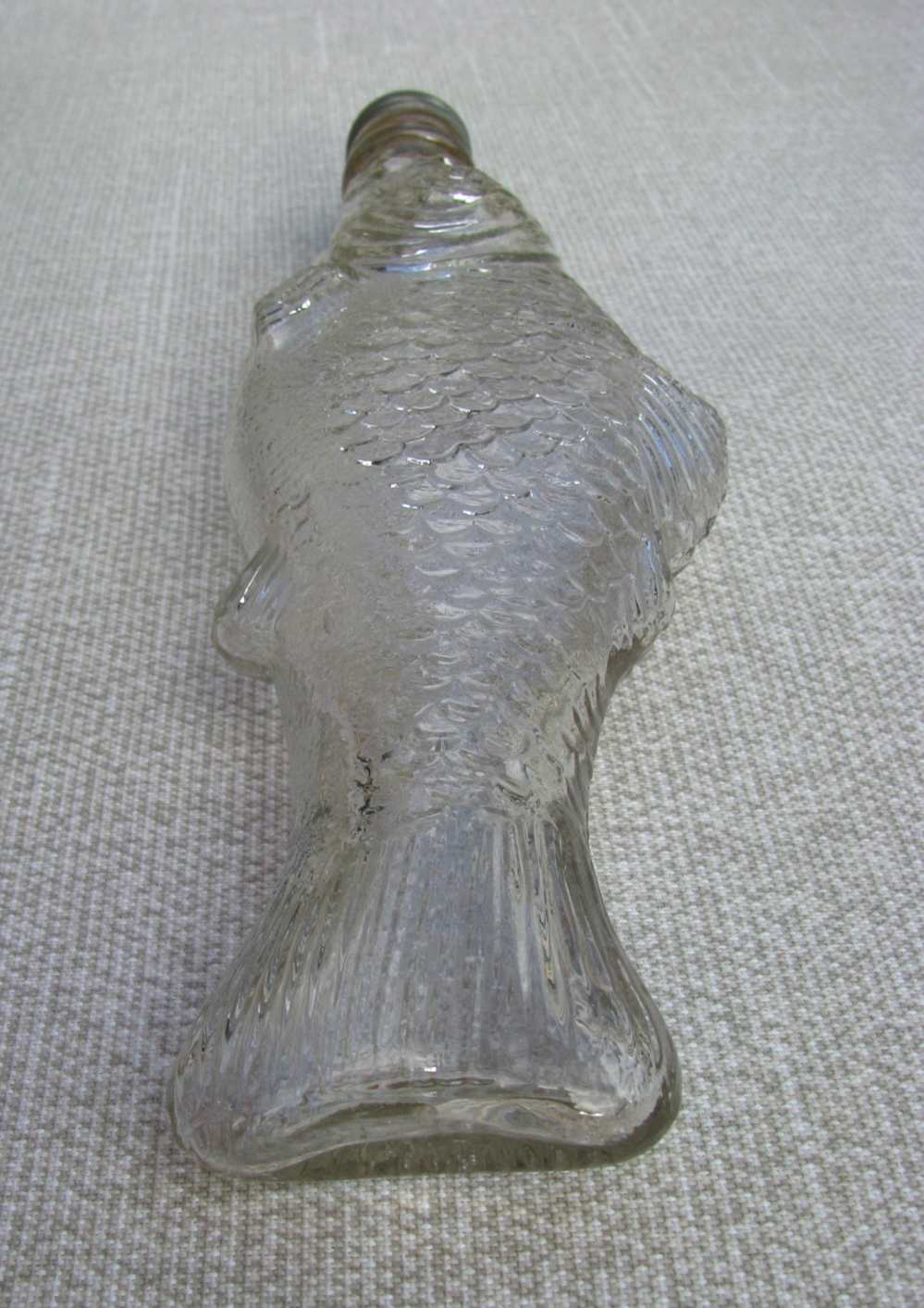 PRE-PROHIBITION HANDMADE MINTY AMERICAN FOLKART FIGURAL FISH WHISKEY FLASK -img-6