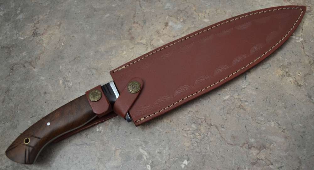 Custom Made Hand Forged Railroad Track Seax Knife with Wood Handle (SR 25)-img-8