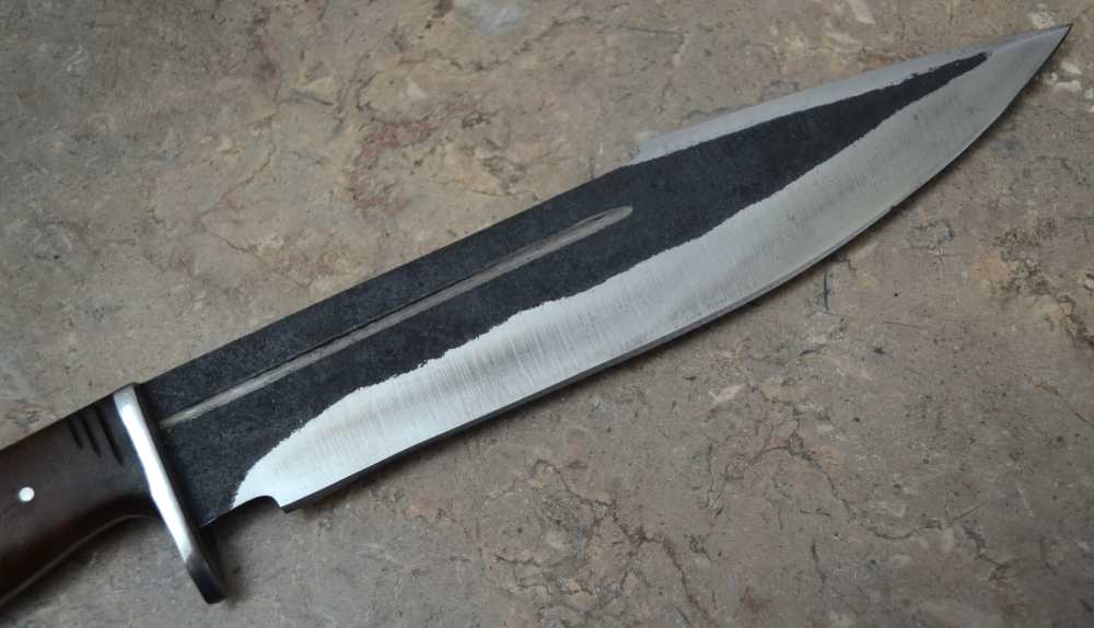 Custom Made Hand Forged Railroad Track Seax Knife with Wood Handle (SR 25)-img-5