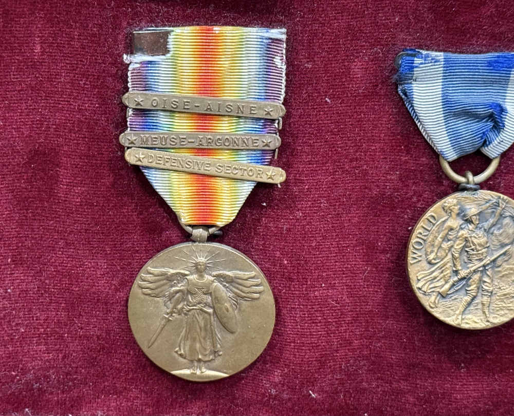 WW1 US Medal Lot Campaign NEW YORK PURPLE HEART NAMED & NUMBERED Pre WW2 -img-6