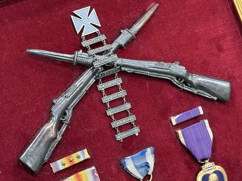 WW1 US Medal Lot Campaign NEW YORK PURPLE HEART NAMED & NUMBERED Pre WW2 -img-14