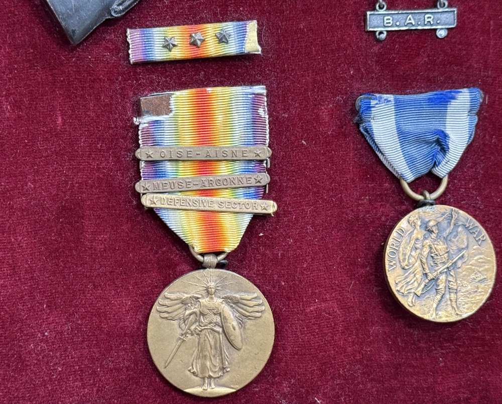 WW1 US Medal Lot Campaign NEW YORK PURPLE HEART NAMED & NUMBERED Pre WW2 -img-16