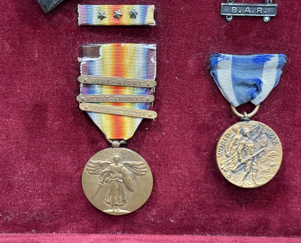 WW1 US Medal Lot Campaign NEW YORK PURPLE HEART NAMED & NUMBERED Pre WW2 -img-5