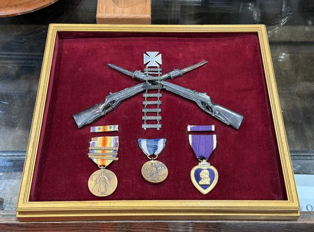 WW1 US Medal Lot Campaign NEW YORK PURPLE HEART NAMED & NUMBERED Pre WW2 -img-11