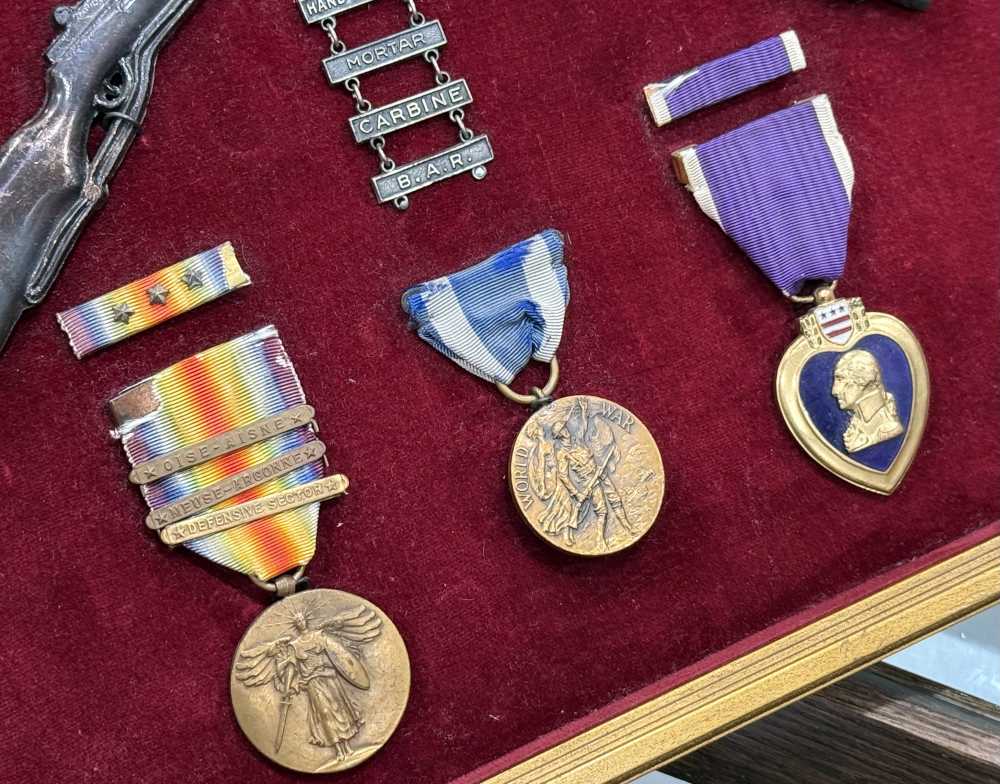 WW1 US Medal Lot Campaign NEW YORK PURPLE HEART NAMED & NUMBERED Pre WW2 -img-15