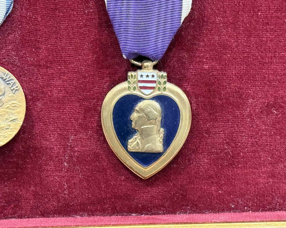 WW1 US Medal Lot Campaign NEW YORK PURPLE HEART NAMED & NUMBERED Pre WW2 -img-9