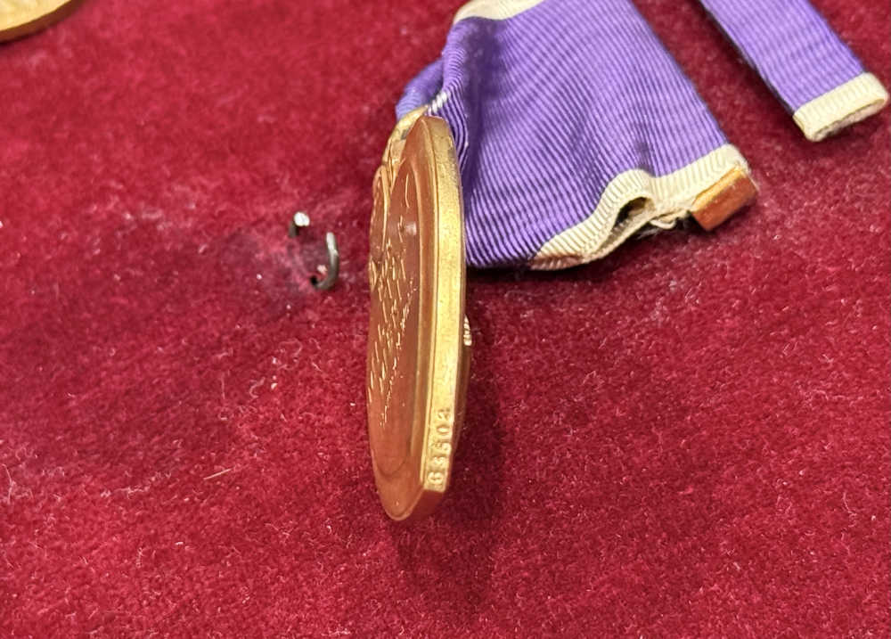 WW1 US Medal Lot Campaign NEW YORK PURPLE HEART NAMED & NUMBERED Pre WW2 -img-24