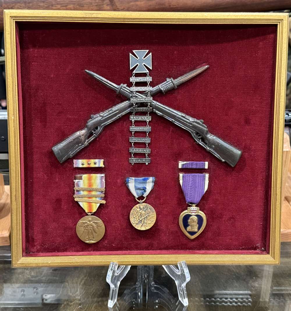 WW1 US Medal Lot Campaign NEW YORK PURPLE HEART NAMED & NUMBERED Pre WW2 -img-0