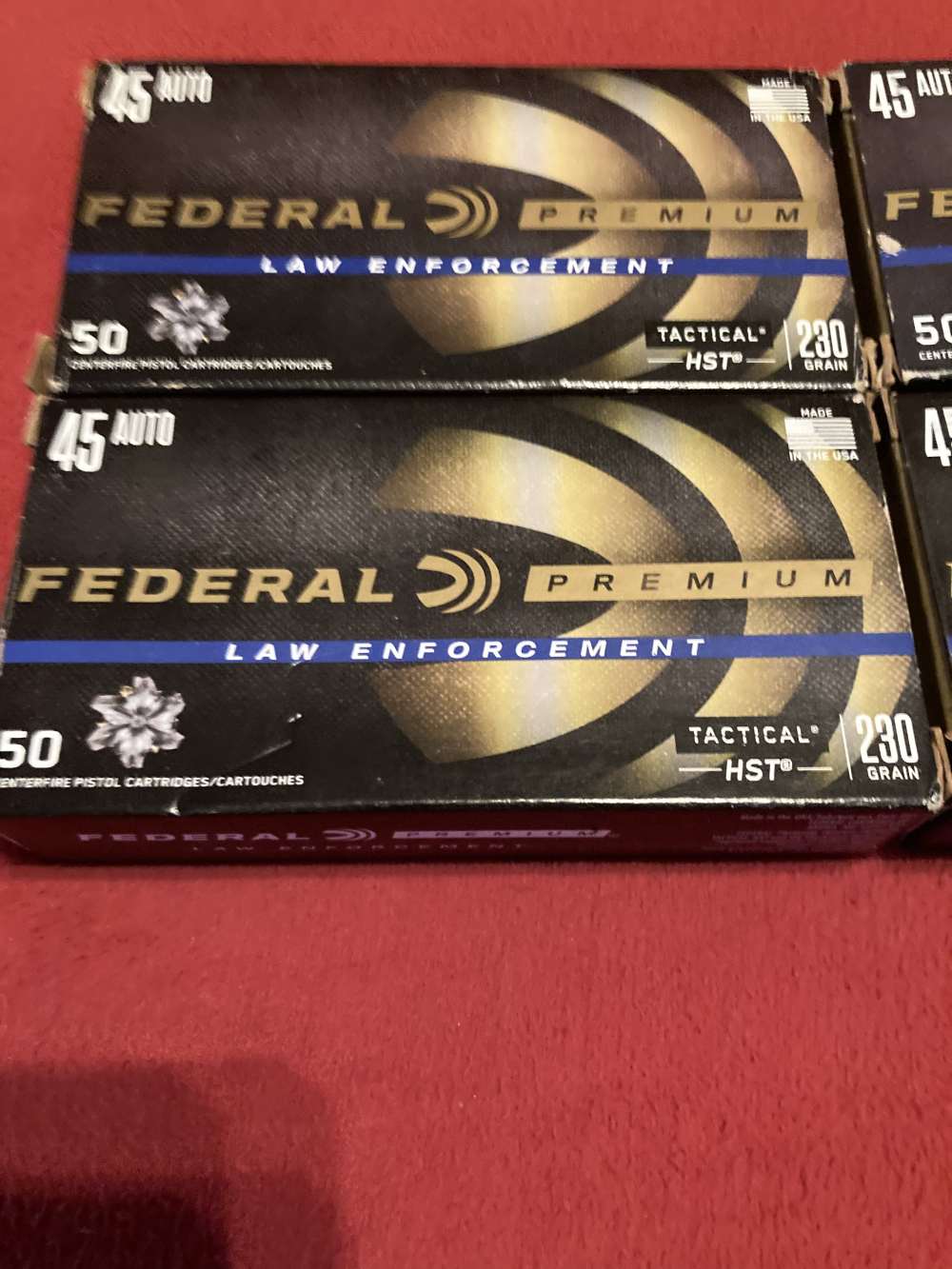 Federal Premium Law Enforcement  Tactical HST 45 AUTO 200 rounds 4 boxes-img-1