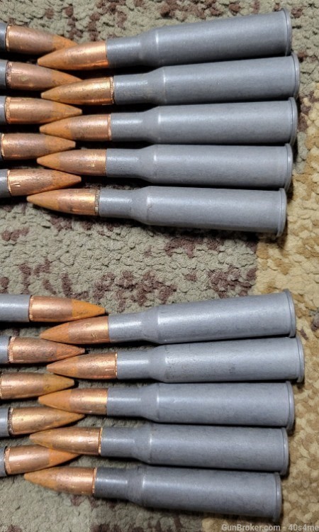 100 rounds 7.62x54r Red Tracer 145gr FMJ new manufacture orange tip-img-1