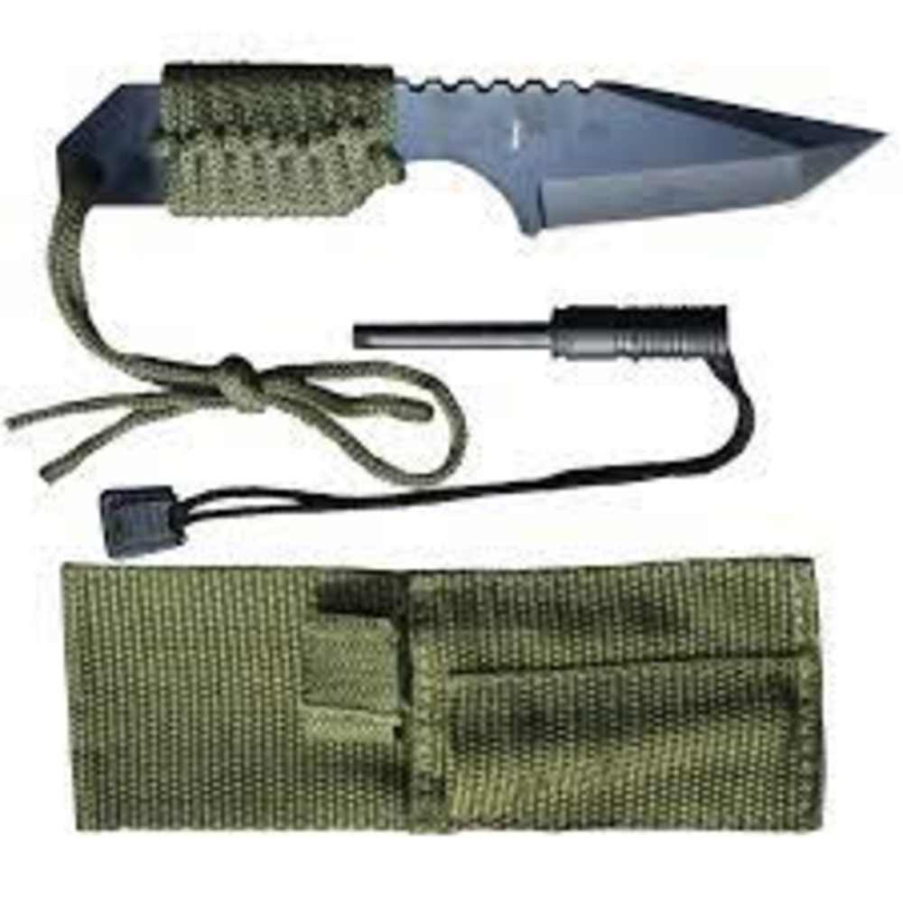 Stainless Hunting Knife Flint Fire Starter -img-1