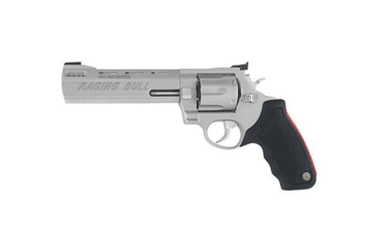 TAURUS RAGING BULL 44MAG 6.5" - VENT RIB AS 6-SHOT SS RUBBER-img-0