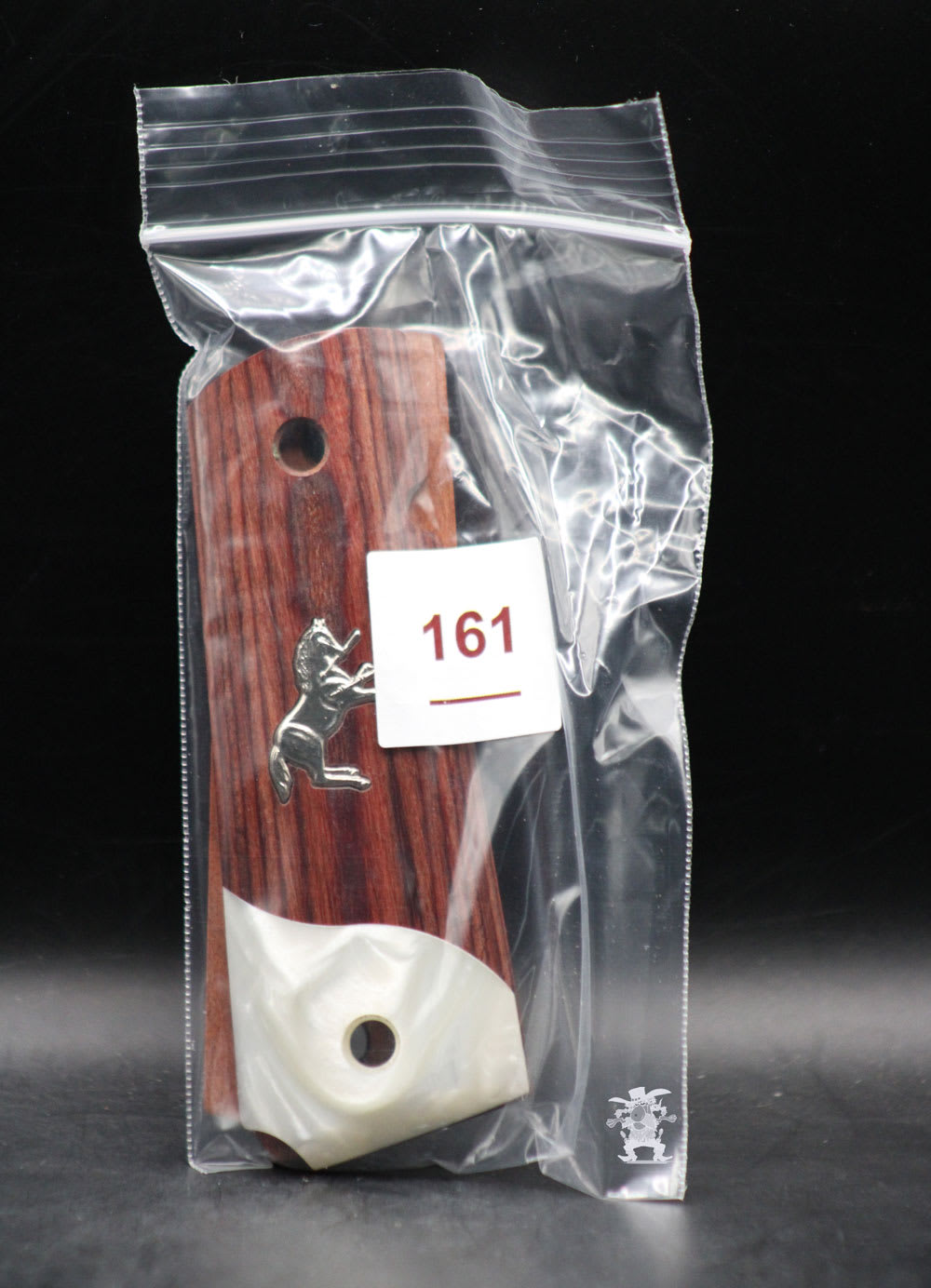 1911 45 ACP CUSTOM Colt GRIPS Rosewood + Ivory w/ Colt® Stallion Medallions-img-2