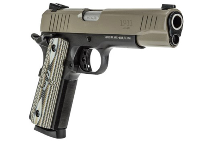 TAU 1911 45ACP BLK SAND CERAKOTE VZ GRIP 8RD-img-0